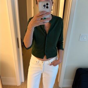 Doen Green Sweater Cardigan